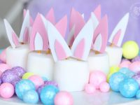 Bunny ear Easter Craft with Marshmallows