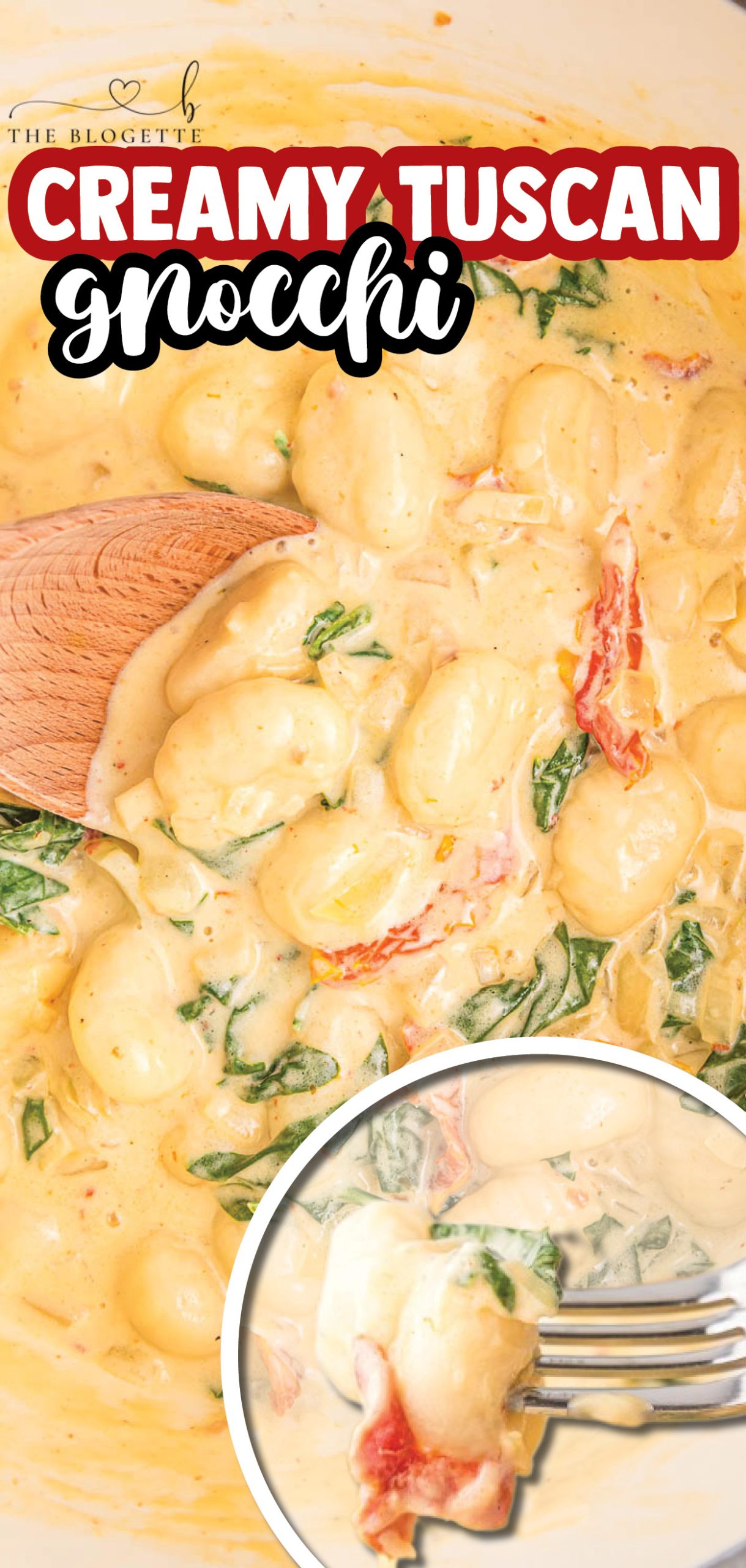 Creamy Tuscan Gnocchi is the perfect dinner when you’re in the mood for comfort food. Soft gnocchi cooked in a cream sauce with sun-dried tomatoes, spinach, and garlic. 
