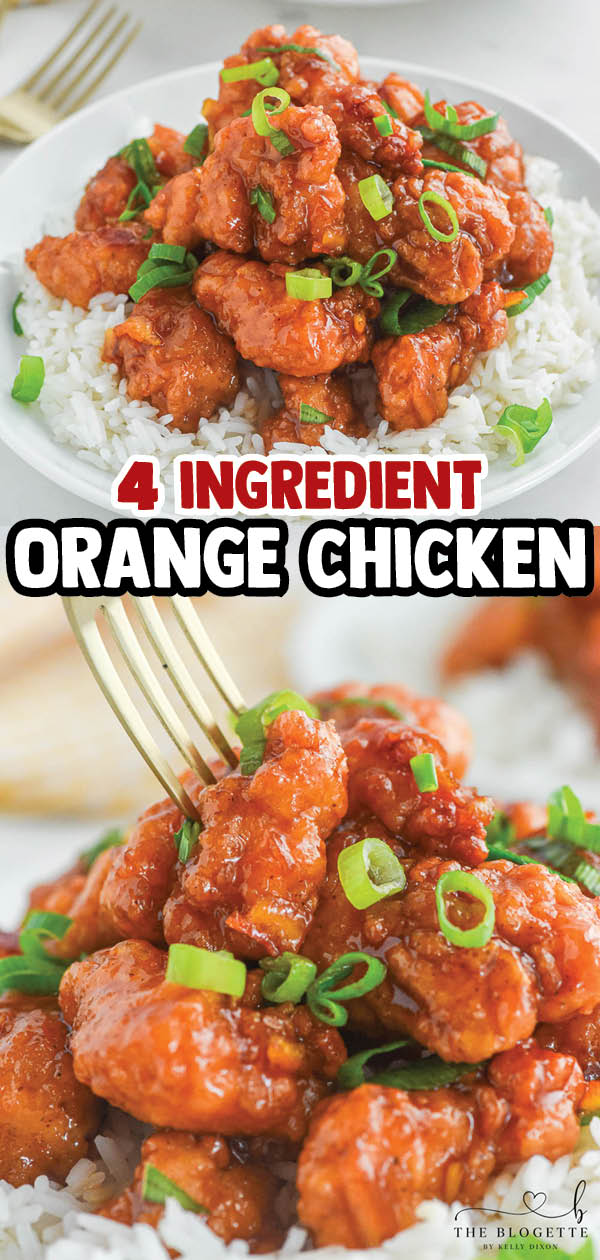 When it comes to Chinese food, orange chicken is always a crowd favorite, especially with picky eaters. Skip the Panda Express orange chicken takeout, save money, and make this instead! Just 4 ingredients and about 20 minutes from start to finish!