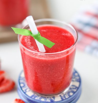 This refreshing Watermelon Strawberry Smoothie is a sweet and refreshing drink everyone loves! Let me tell you guys something, if summer vacation had a smoothie, this is what it would be!