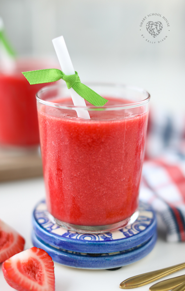 This refreshing Watermelon Strawberry Smoothie is a sweet and refreshing drink everyone loves! Let me tell you guys something, if summer vacation had a smoothie, this is what it would be!!!