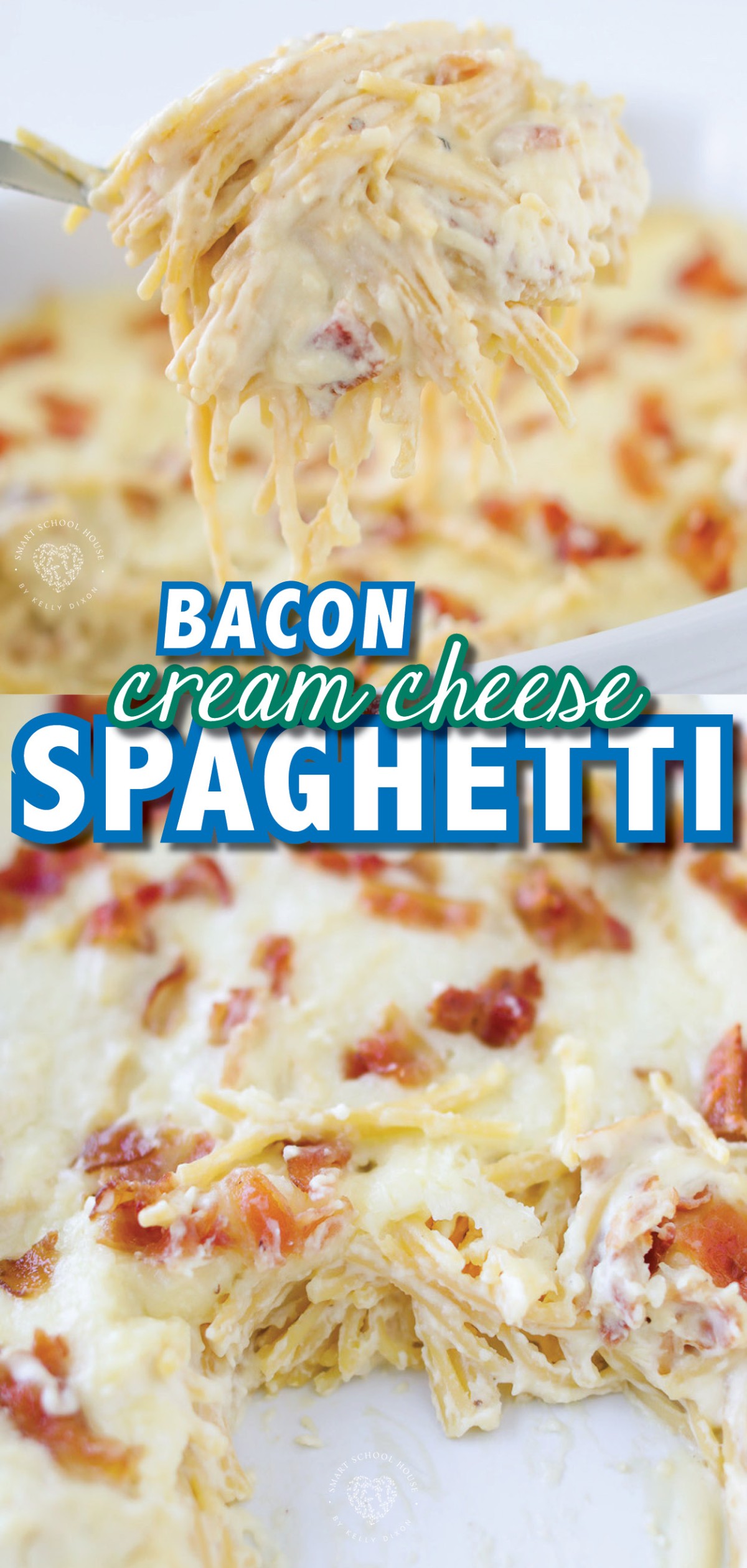 My incredibly rich and decadent Bacon Cream Cheese Spaghetti is a delicious pasta recipe loaded with bacon and an addicting cream cheese sauce! This is a wonderful and filling dinner you can whip up in a breeze. This is creamy, cheesy comfort food right here! 