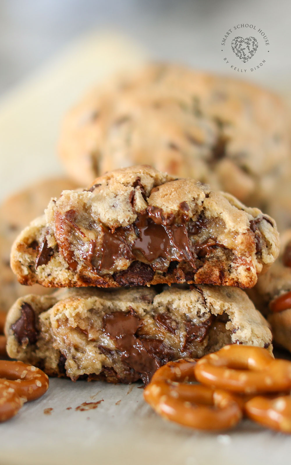 These ultra-thick bakery-style Chocolate Chip Pretzel Cookies are loaded with sweet and salty flavors everyone craves! The combination of melty chocolate and crunchy pretzels makes this one of the best and easiest cookies you will ever make!