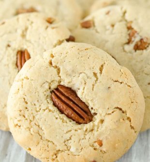 Butter Pecan Cookies are soft and buttery cookies that practically melt in your mouth. Made with butter, brown sugar, and pecans!