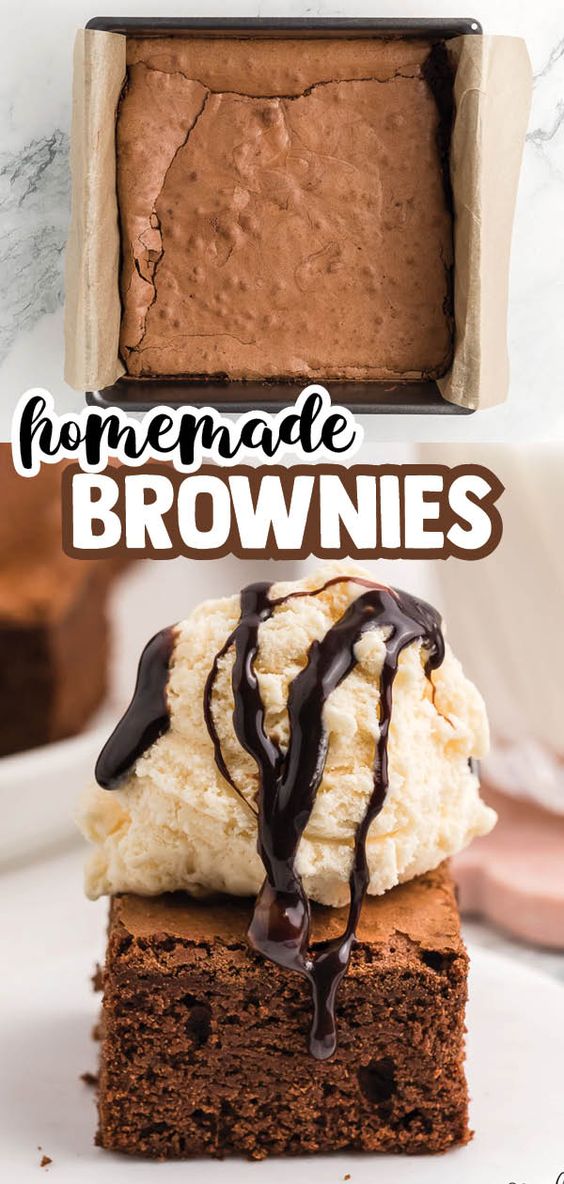  The top of the brownies are slightly crispy, while the rest of the brownies are slightly chewy with that perfect moist and fudgy texture.