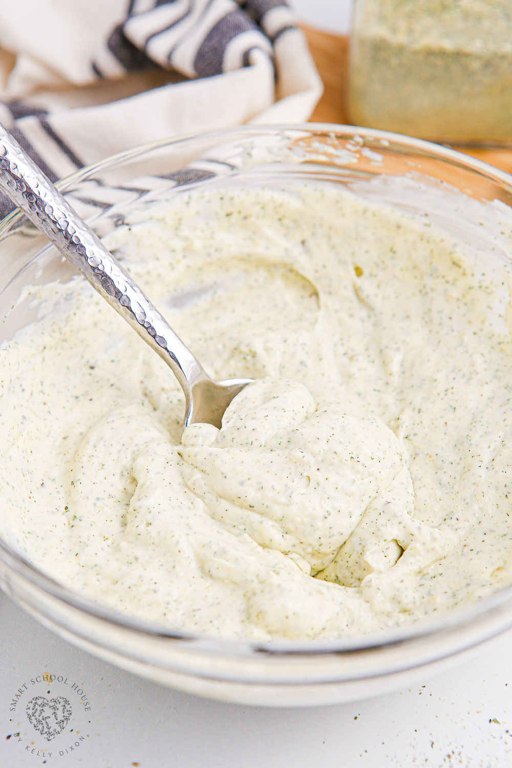 Homemade Ranch Dressing with a blend of easy to find herbs and seasonings, perfect for salads, dips, and more!