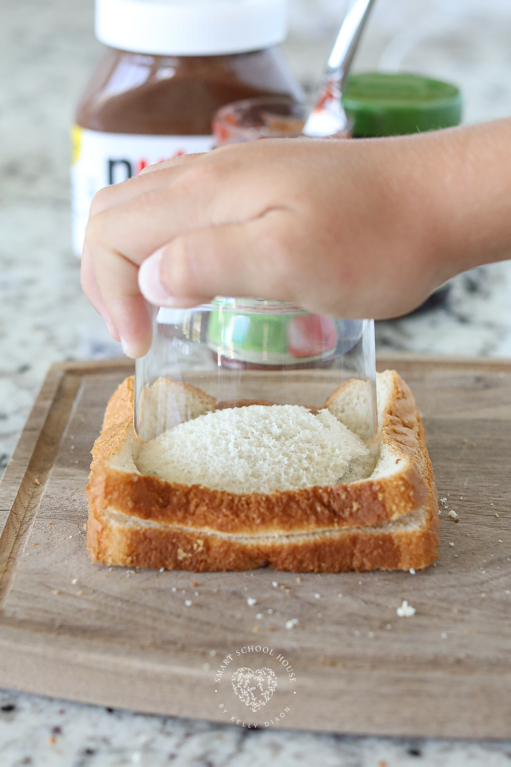 Make an Uncrustable with a cup