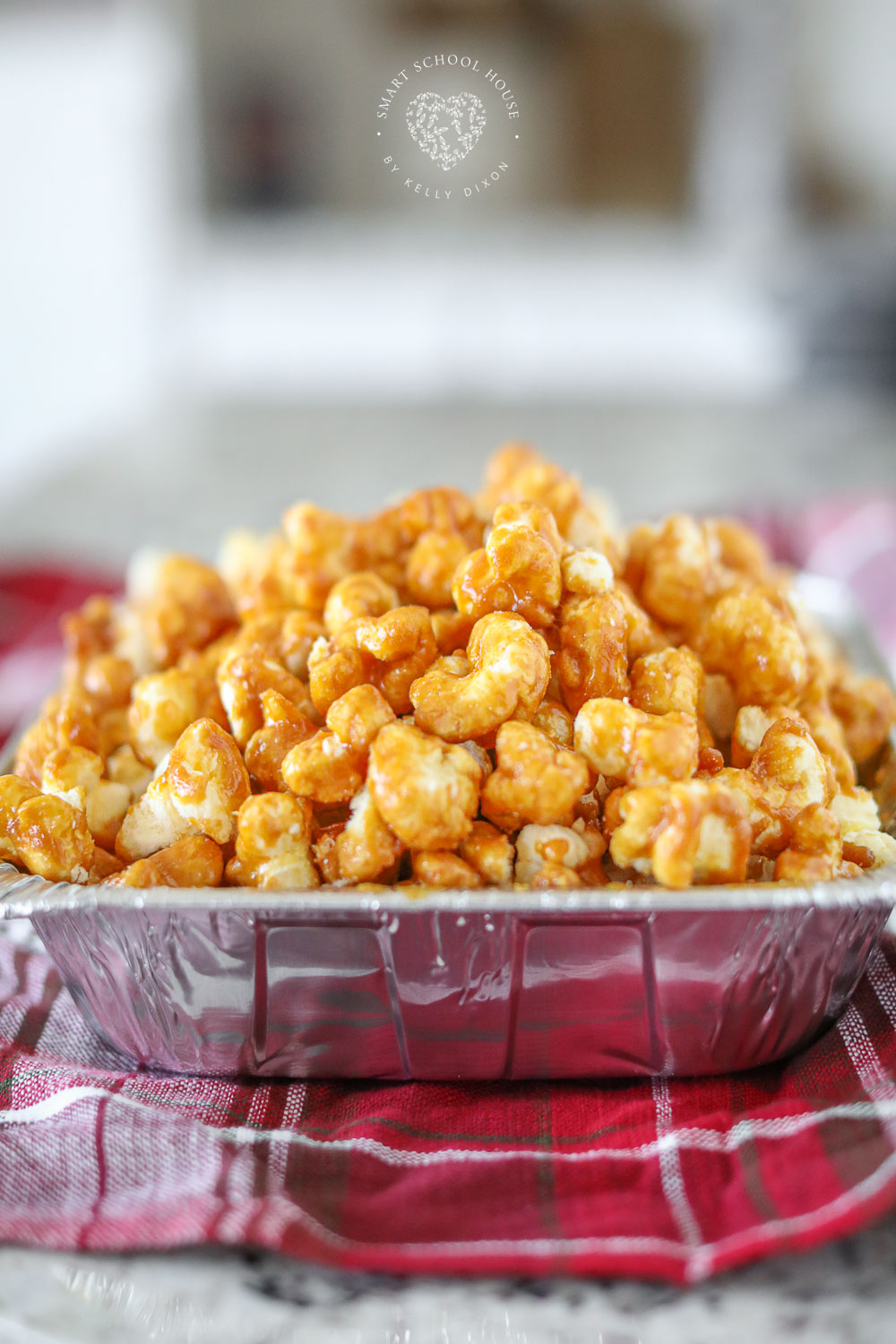 This Caramel Puff Corn Recipe has bigger kernels and more butter flavor than regular caramel corn - Great for movie night or homemade gifts!
