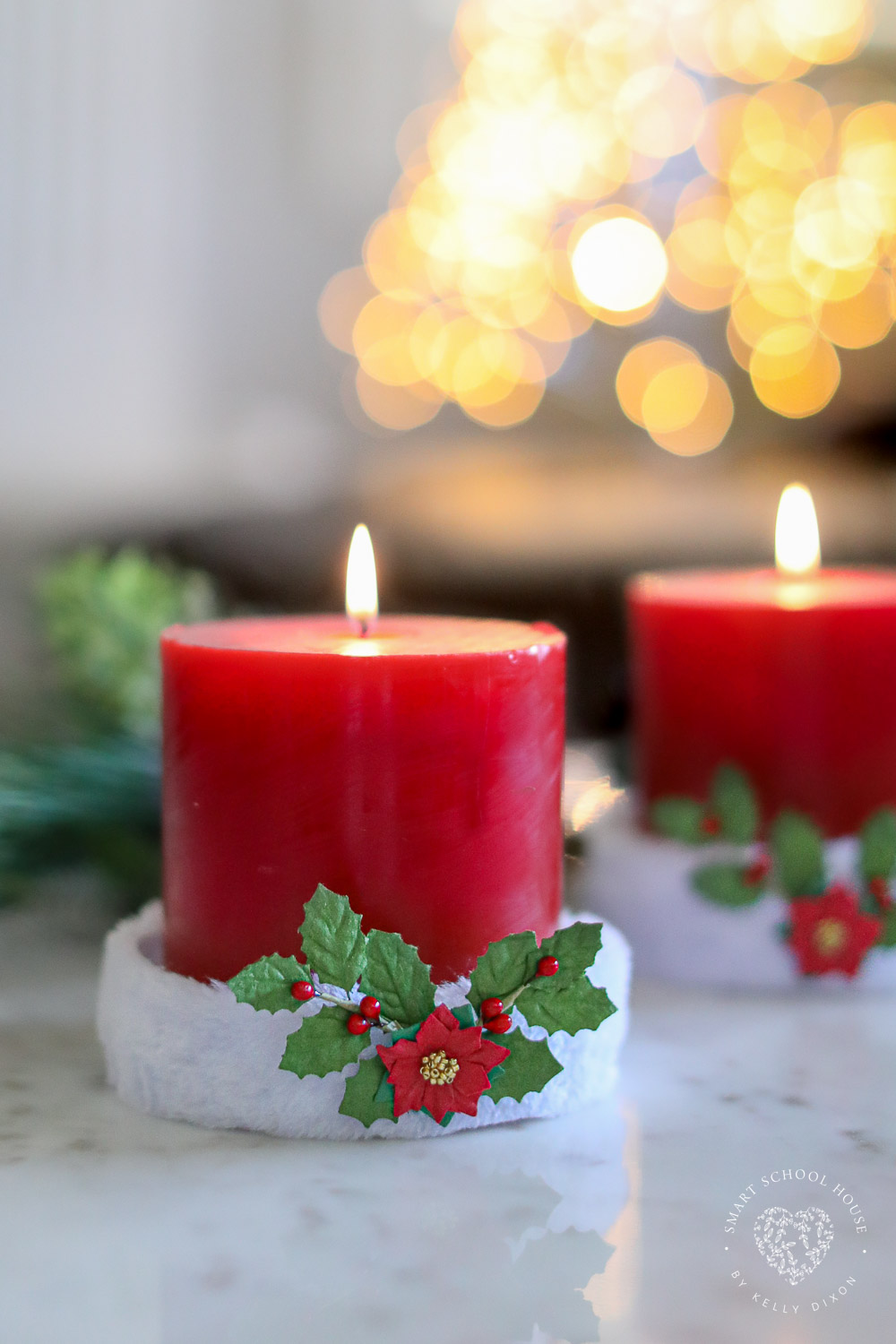 DIY Santa Hat Candle for Christmas! How to make an adorable Santa Hat Candle that can beautifully add to your holiday decor. 