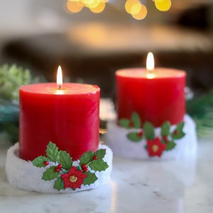 DIY Santa Hat Candle for Christmas! How to make an adorable Santa Hat Candle that can beautifully add to your holiday decor.