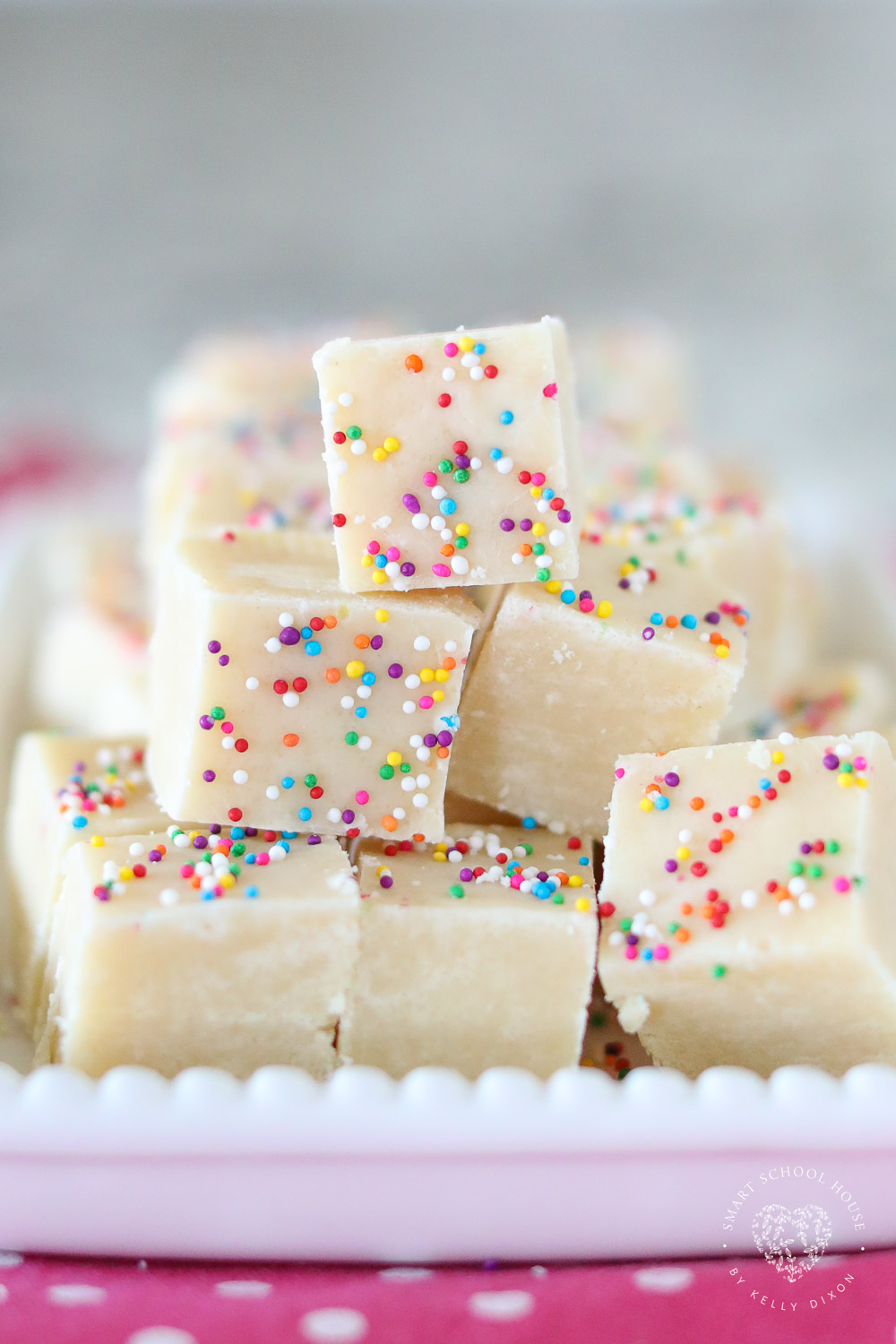 White fudge with sprinkles