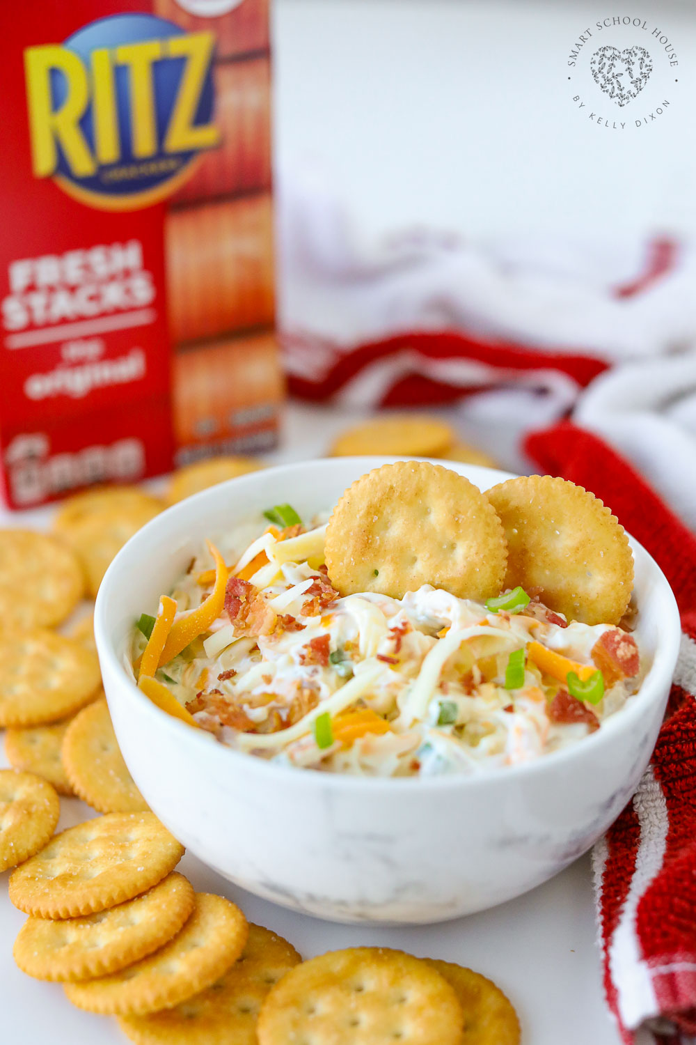 Million Dollar dip is always a hit! A popular recipe whose name says it all! Made with 6 easy-to-find ingredients and Ritz Crackers for dipping.