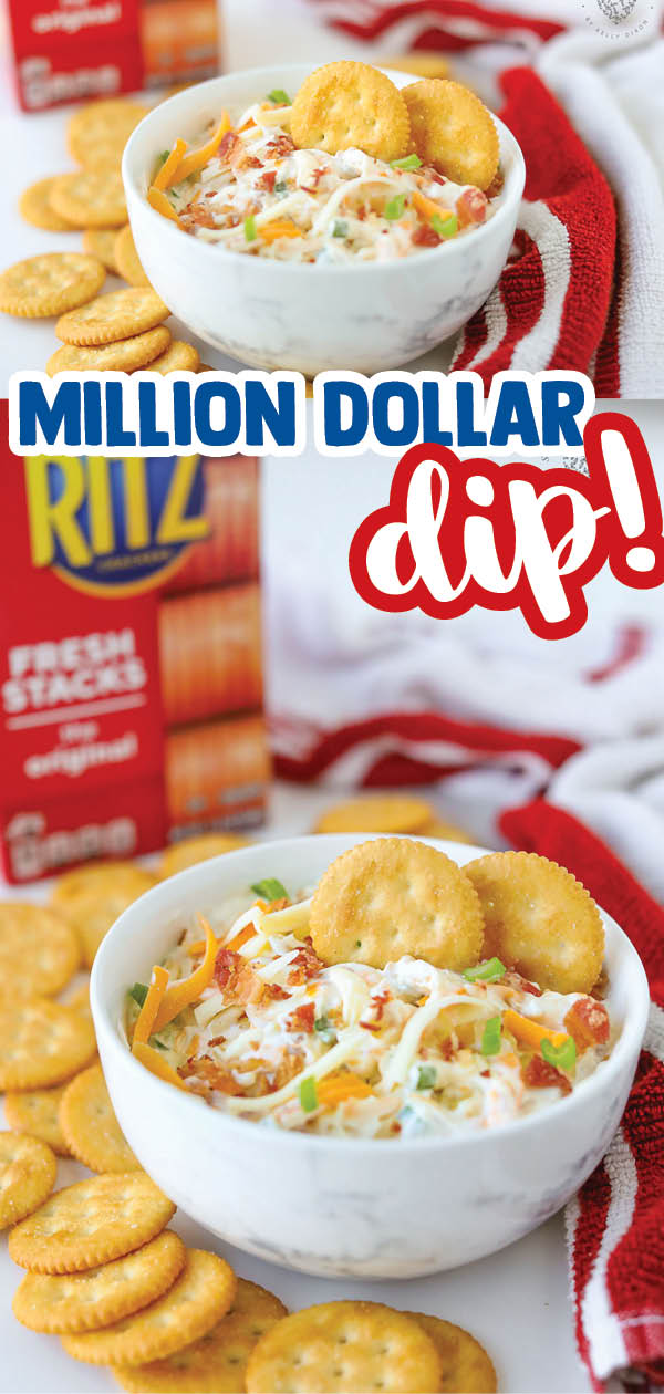 Million Dollar dip is always a hit! A popular recipe whose name says it all! Made with 6 easy-to-find ingredients and Ritz Crackers.