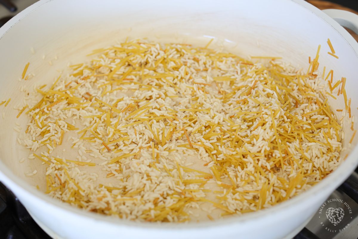 Simmer over butter until it begins to brown
