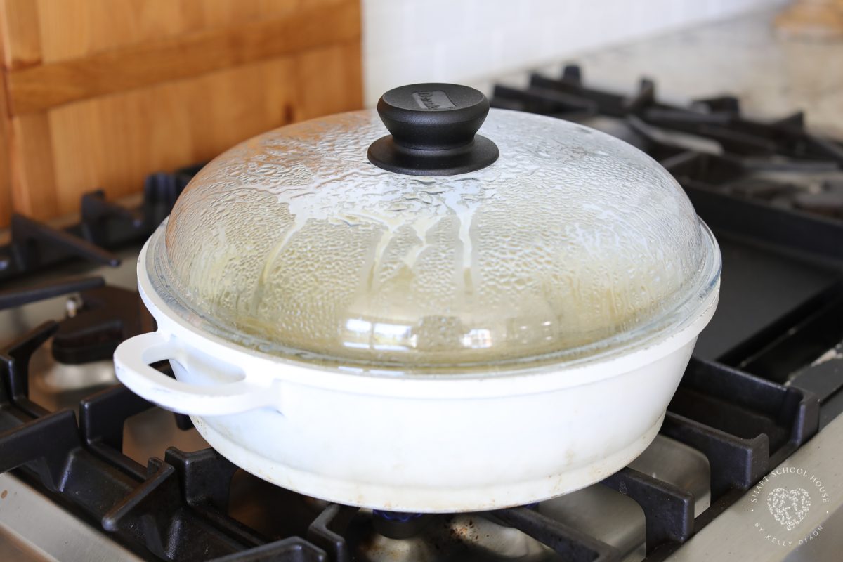 Reduce heat to low and cover