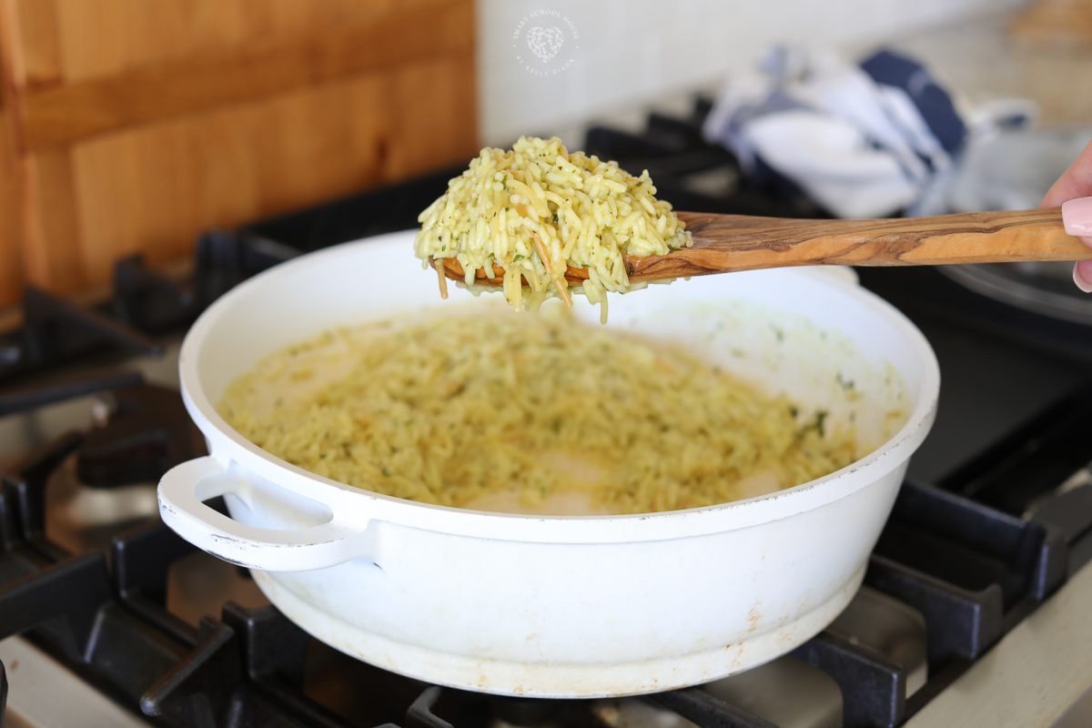 until rice is tender and fluffy