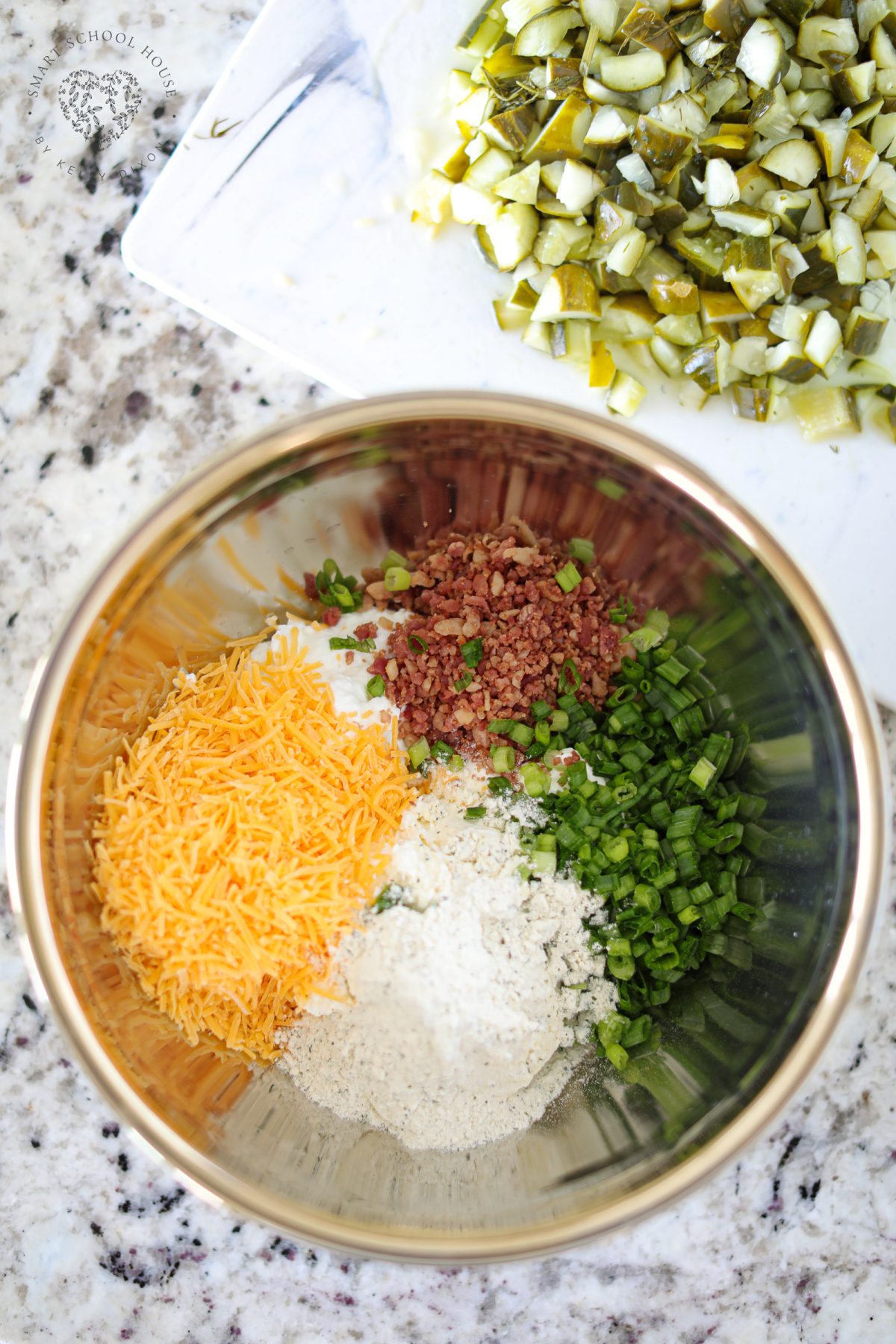 Mix together the creamy ingredients