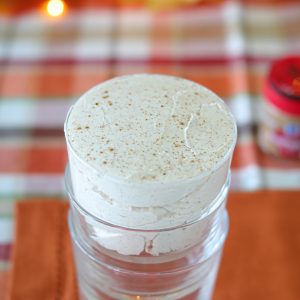 This easy Pumpkin Spice Buttercream Frosting is creamy, fluffy, and made with only four ingredients!