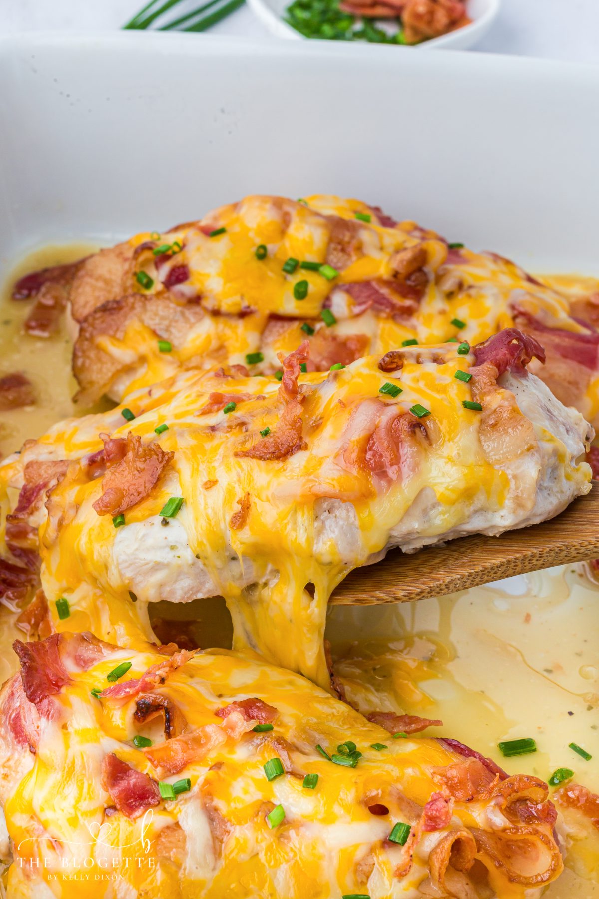 Bacon Ranch Chicken combines juicy chicken, smoky bacon, creamy ranch seasoning, and plenty of melted cheese.