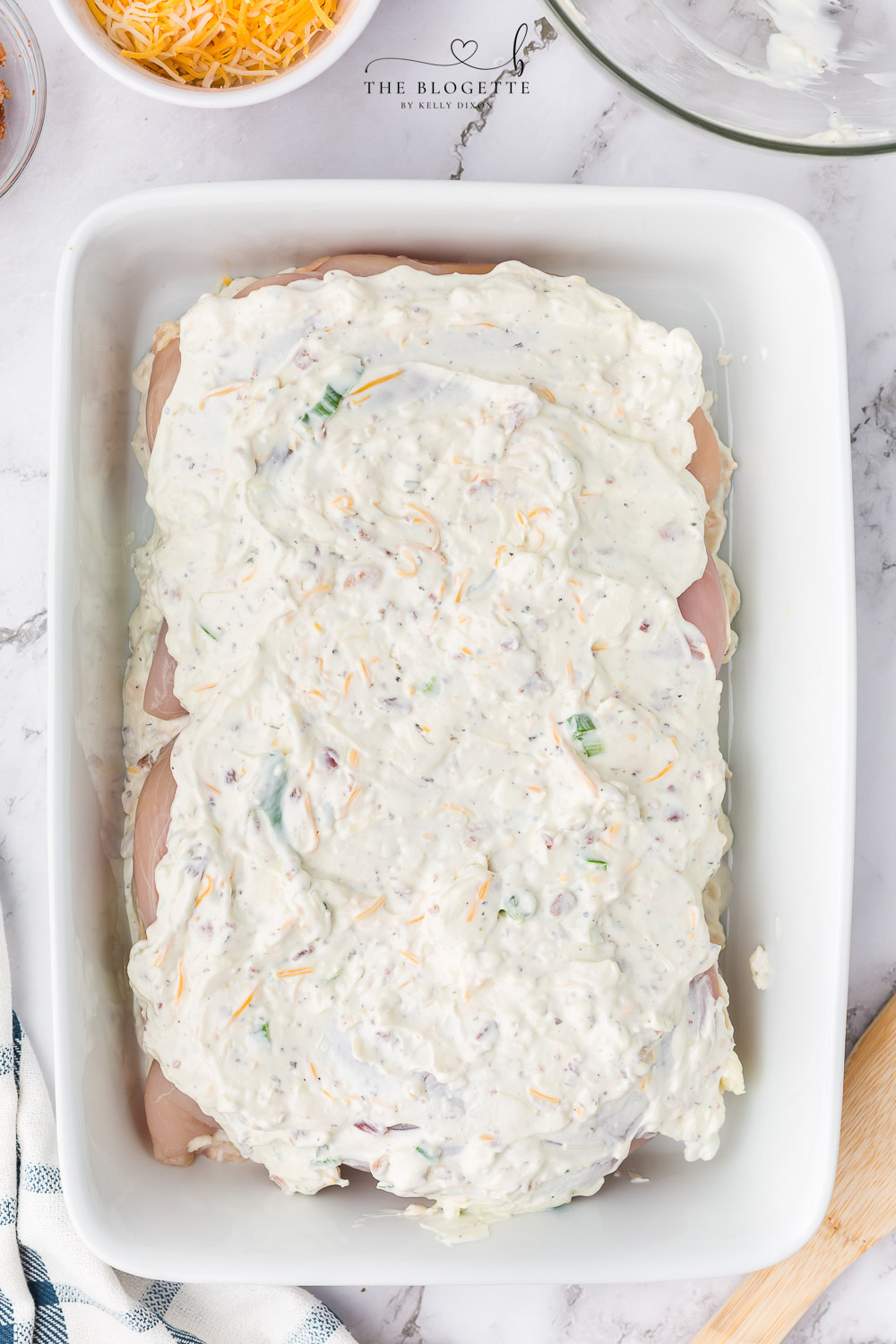 Million Dollar Chicken is an extra-creamy baked chicken recipe topped with a rich cheese mixture and savory seasonings.