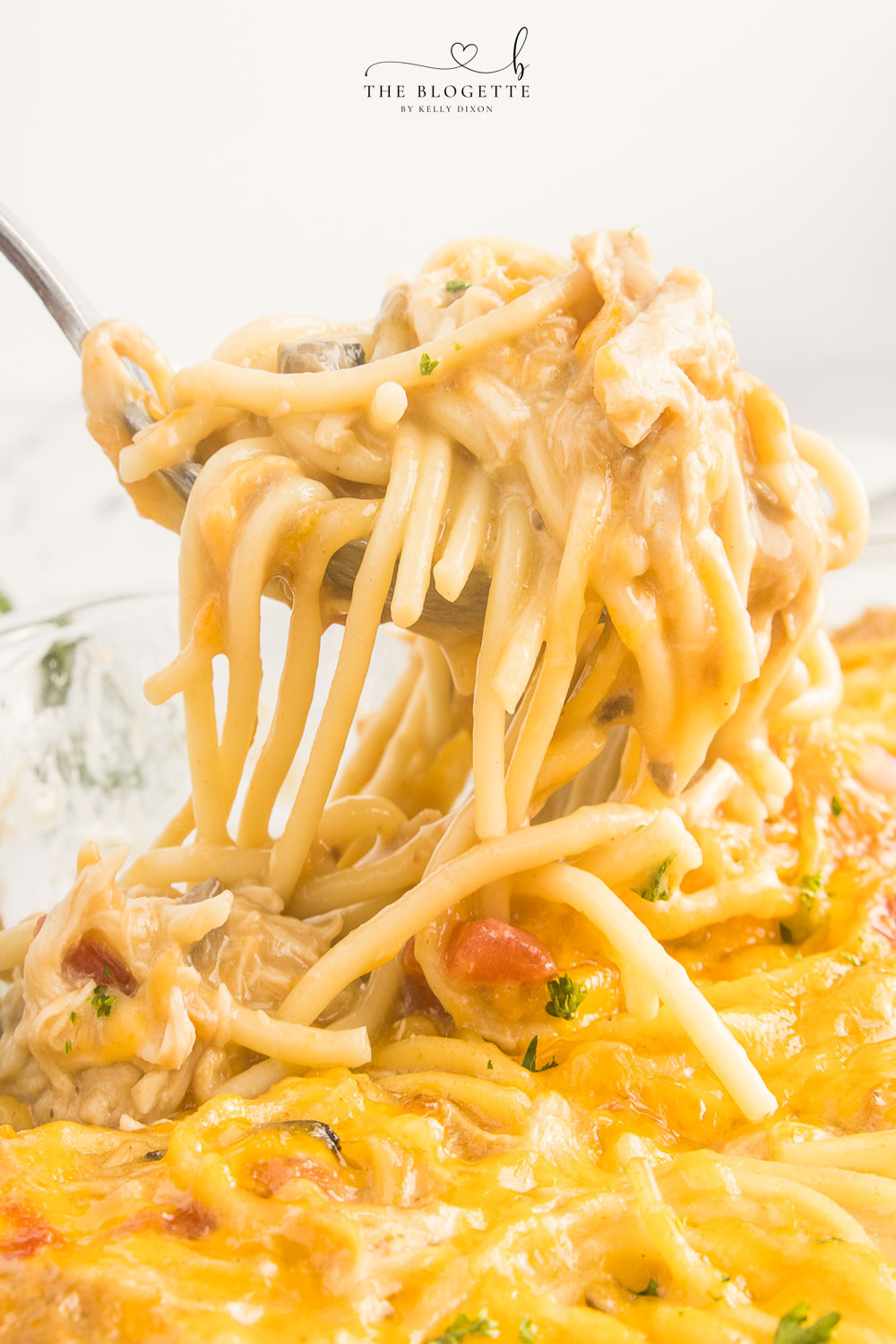 Chicken Spaghetti Casserole is a creamy, cheesy baked pasta filled with tender chicken and comforting flavors.