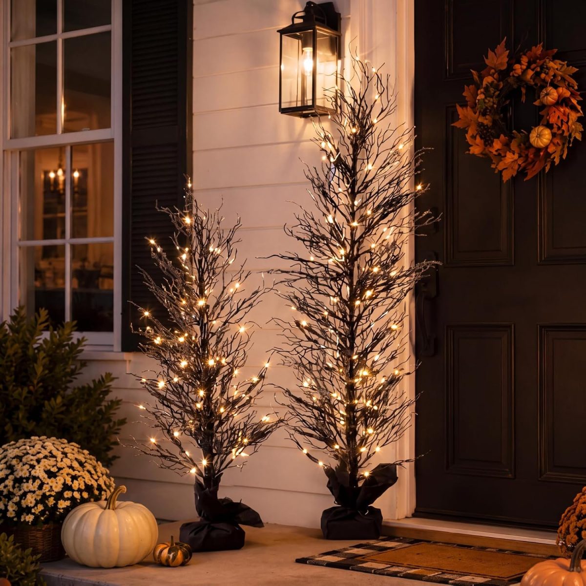 Lighted Bare-Branch Trees