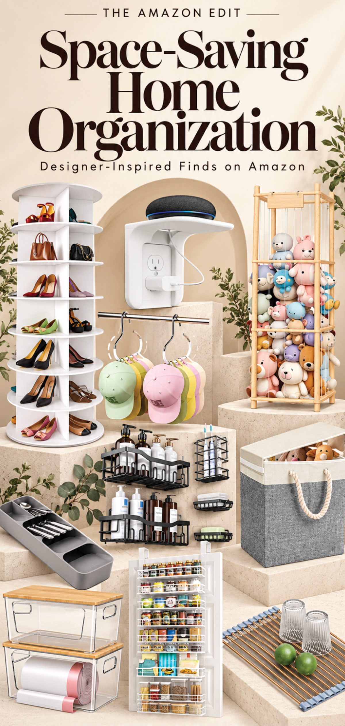 Space saving organization products on Amazon for your kitchen, closets, bathroom, and toys. Find clever storage ideas for a less cluttered home.