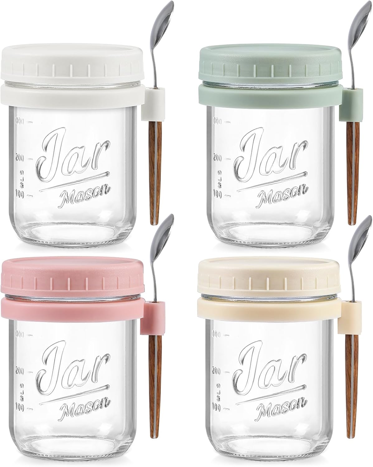 Breakfast Jars with Spoon Holders