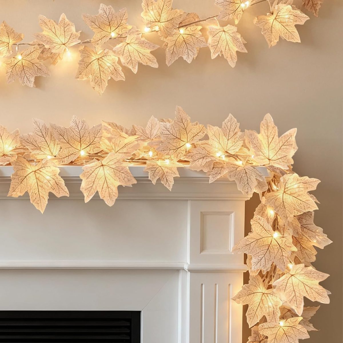 Lighted Fall Leaf Garland