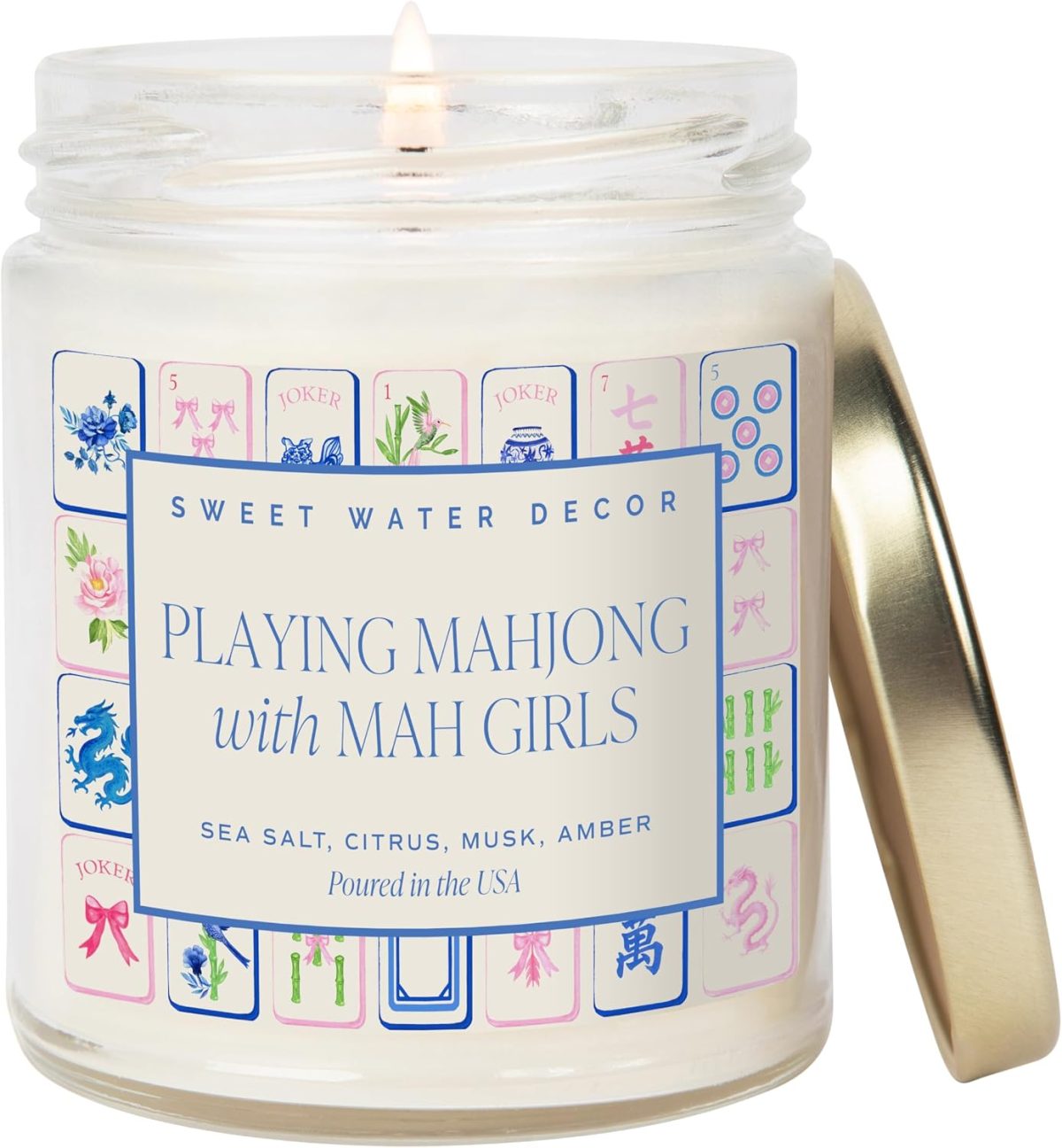 “Playing Mahjong with Mah Girls” Candle