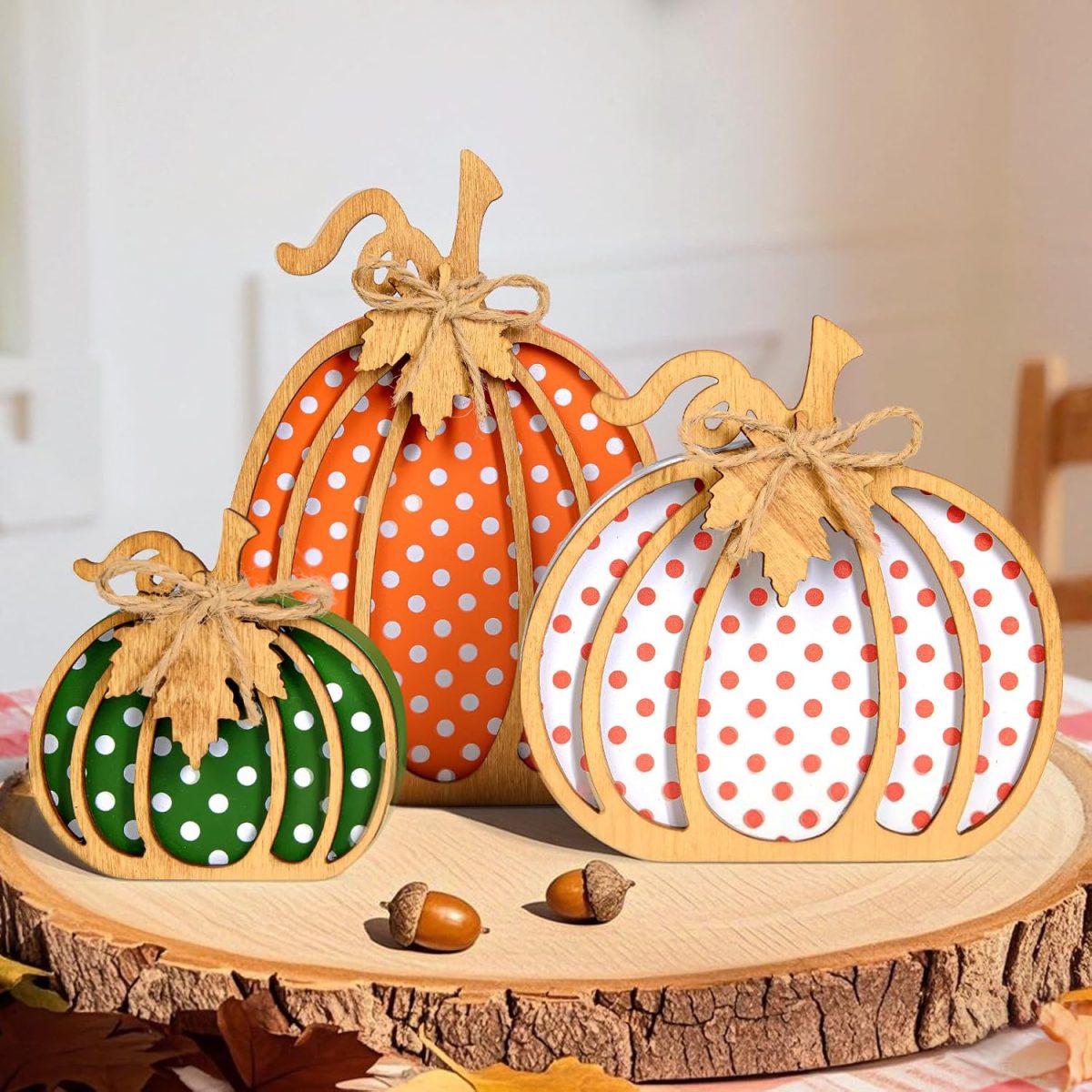 Polka Dot Pumpkin Decorations